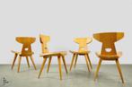 Vintage eettafelstoelen ontworpen door Jacob Kielland-Brandt, Huis en Inrichting, Stoelen, Scandinavisch design, Gebruikt, Overige kleuren