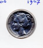 WILHELMINA GULDEN 1907  ZILVER, Postzegels en Munten, Munten | Nederland, 1 gulden, Zilver, Ophalen of Verzenden, Koningin Wilhelmina