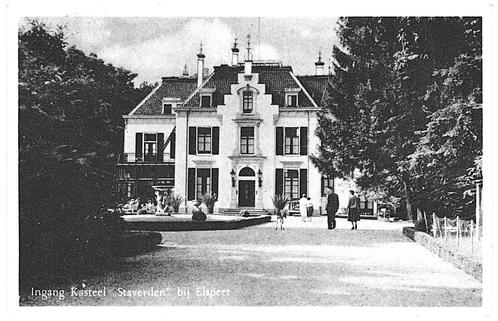 960771	Elspeet	Gld 1956 kasteel	Staverden	 Gelopen met postz, Verzamelen, Ansichtkaarten | Nederland, Gelopen, Gelderland, 1940 tot 1960