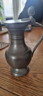 Vintage tinnen/pewter kan met scharnierend deksel-Gestempeld, Ophalen of Verzenden