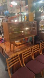 Vintage kastje met vitrine jaren 60, Ophalen of Verzenden