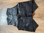 Zwarte leren gilet - Saki, Ophalen of Verzenden, Zo goed als nieuw, Overige maten, Zwart