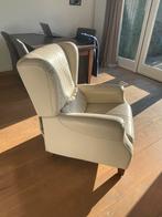 Natuzzi relaxstoel beige leer, Huis en Inrichting, Fauteuils, Ophalen of Verzenden, 75 tot 100 cm, Leer, 50 tot 75 cm