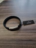 Zwarte leren armband Mats Meier, Ophalen of Verzenden, Nieuw, Zwart, Leer
