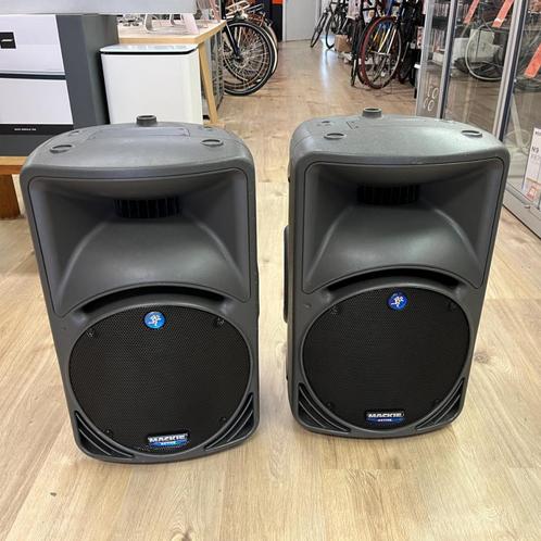 Mackie SRM450 PA Speakers | 2 stuks + statieven, Audio, Tv en Foto, Professionele Audio-, Tv- en Video-apparatuur, Zo goed als nieuw