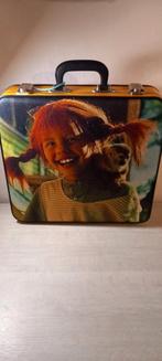 Uniek vintage geel stewardess koffer upcycle pippi langkous, Ophalen of Verzenden, Zo goed als nieuw, Overige materialen, Slot