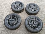 4 vierseizoenenbanden op stalen velgen Toyota Auris, Auto-onderdelen, Banden en Velgen, Ophalen, Gebruikt, 16 inch, Banden en Velgen