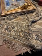Oud antiek gebloemd kleed met franjes, Ophalen of Verzenden