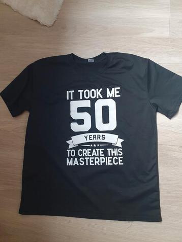 T-shirt man/vrouw voor 50ste verjaardag maat M, nieuw