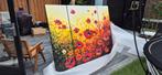 3 luik schilderij klaprozen, Antiek en Kunst, Kunst | Schilderijen | Modern, Ophalen