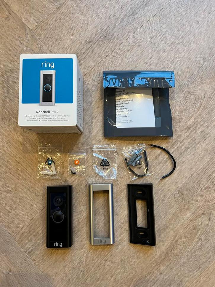 Ring Video Deurbel 2 bedraad, Huis en Inrichting, Deurbellen, Gebruikt, Bedraad, Ingebouwde camera, Compatibel met smartphone