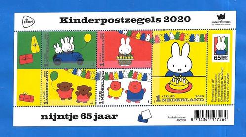 Kinderpostzegels 2020 - Nijntje 65 jaar (postzegelvel), Postzegels en Munten, Postzegels | Nederland, Postfris, Na 1940, Verzenden