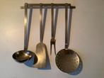 4 delig lepelrek, Huis en Inrichting, Ophalen of Verzenden, Gebruikt, Rvs of Chroom
