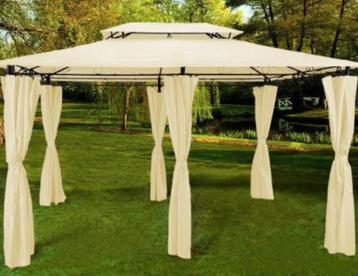 Chique Stalen Paviljoen Prieel Partytent 3x4m. Creme beschikbaar voor biedingen