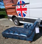Chesterfield Chaise longue antiek blauw / jeans blue, Huis en Inrichting, Banken | Sofa's en Chaises Longues, Ophalen, Eenpersoons