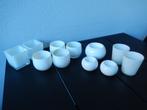 Diverse witte waxinelichthouders., Ophalen, Gebruikt, Overige materialen, Minder dan 25 cm
