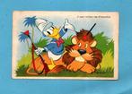 Leuke oude Disney kaart met Donald Duck en leeuw  N693, Verzamelen, Ansichtkaarten | Themakaarten, Verzenden, 1940 tot 1960, Ongelopen