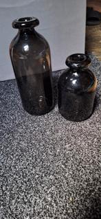 Zwarte glazen vazen set ikea, Huis en Inrichting, Zwart, Ophalen of Verzenden, Minder dan 50 cm, Glas