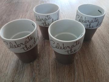 Vier mooie (koffie)mokken, nieuw! beschikbaar voor biedingen