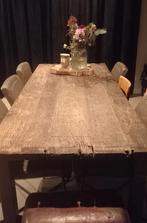 Eiken treinwagon Tafel - Uniek & Stoer, Huis en Inrichting, Tafels | Eettafels, Ophalen of Verzenden, Rechthoekig, 200 cm of meer