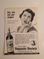 24 Pleegzuster Bloedwijn Knipsels - Vintage Advertenties, Ophalen of Verzenden, 1940 tot 1960, Nederland, Knipsel(s)