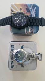 Horloges, Sieraden, Tassen en Uiterlijk, Horloges | Heren, Overige merken, Leer, Staal, Verzenden