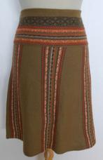 Noors/folklore look bruin knitwear rokje! M, Maat 38/40 (M), Bruin, Verzenden, Zo goed als nieuw