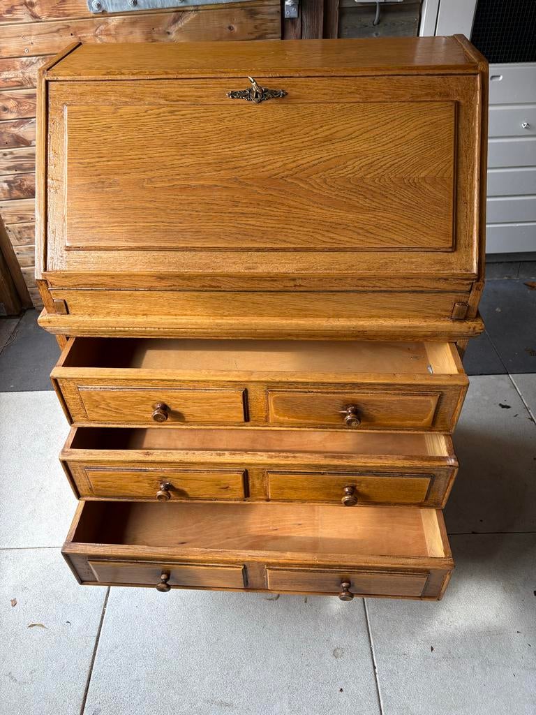 Houten secretaire met lades, Ophalen of Verzenden