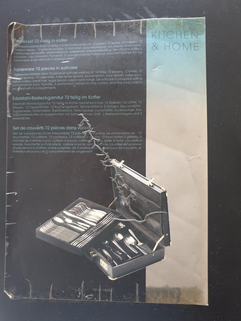 Bestekset 72-delig in koffer, Ophalen, Nieuw, Rvs of Chroom