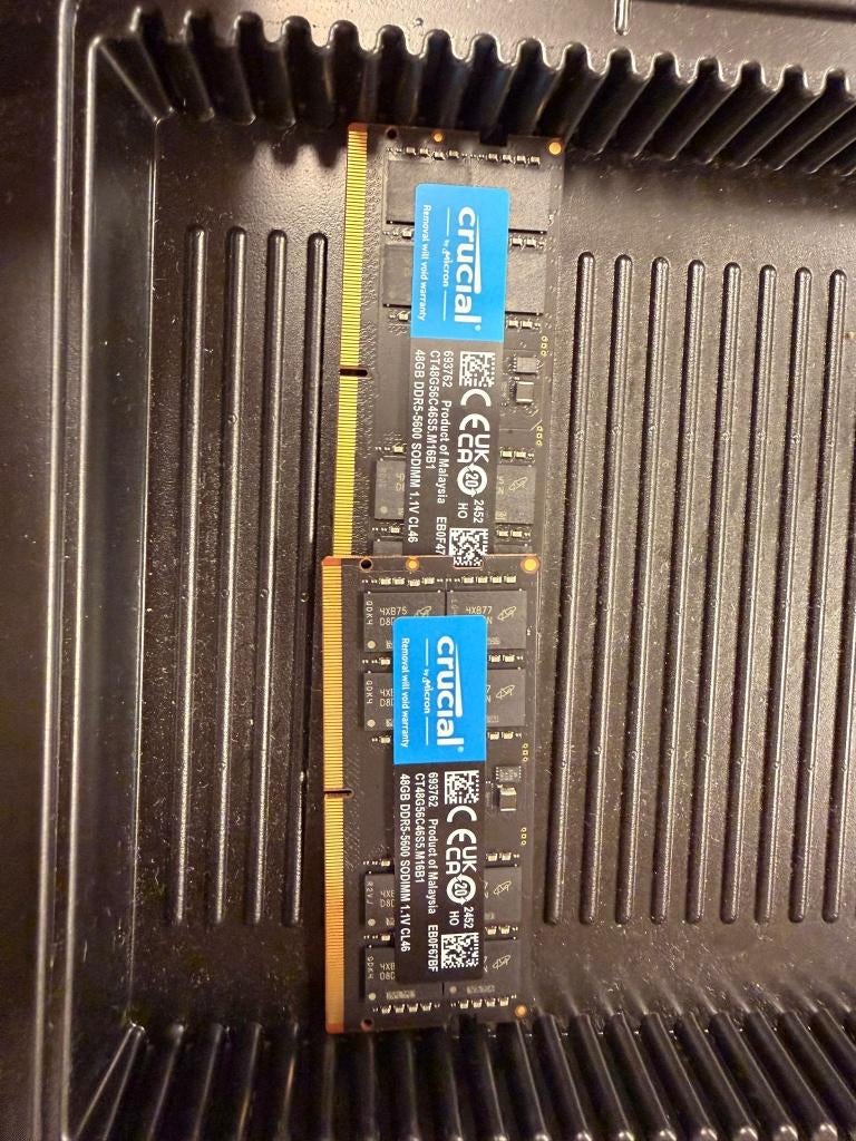 Micron Crucial RAM 48GB DDR5-5600, Computers en Software, RAM geheugen, Zo goed als nieuw, Micron, DDR5, Laptop