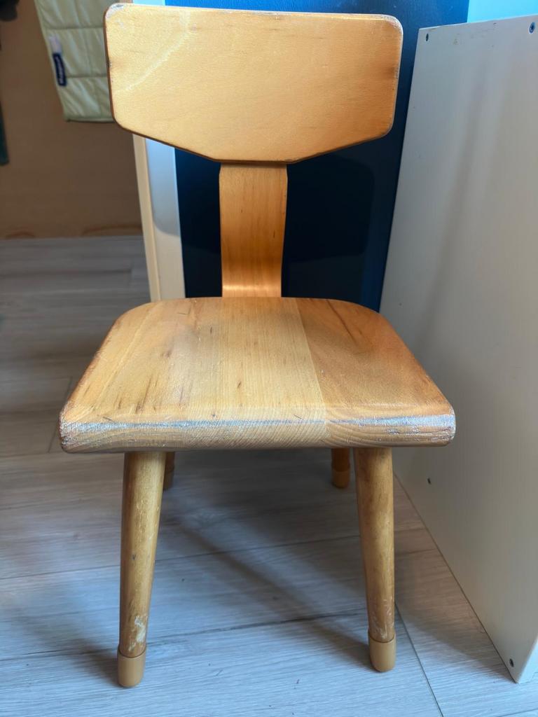 Vintage houten schoolstoel voor kinderen, Ophalen of Verzenden