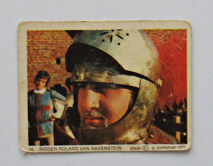Floris Plaatje nr. 16 - Ridder Roland van Ravenstein - 1970, Verzamelen, Film en Tv, Zo goed als nieuw, Tv, Foto of Kaart, Verzenden