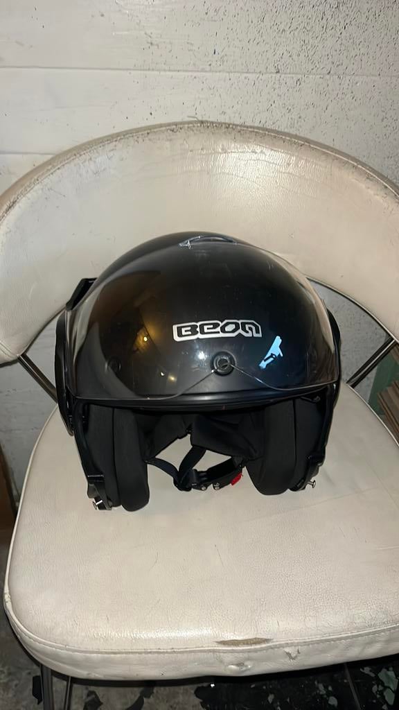 BEON B707 Stratos Motorhelm - Mat Zwart, Ophalen of Verzenden, Zo goed als nieuw