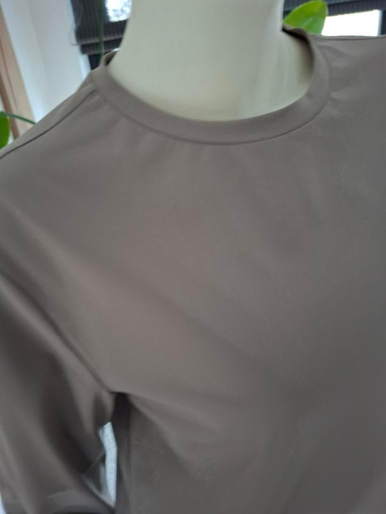 Mi piace taupe beige shirt top 44 xxl travel travelstof, Mi Piace, Beige, Maat 42/44 (L), Nieuw