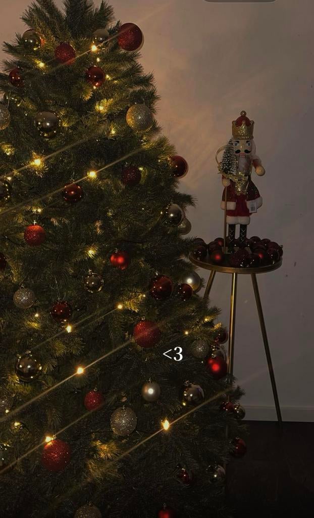 Kerstboom 180 cm + kerstdecoratie set (compleet), Ophalen, Zo goed als nieuw