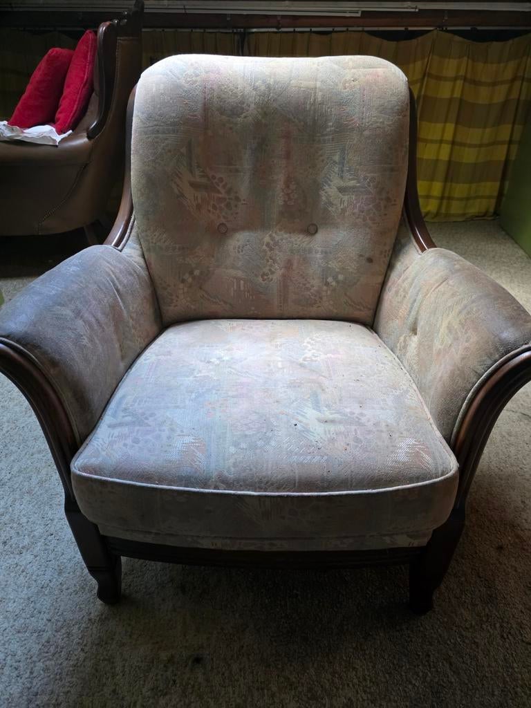 Stoffen fauteuiltje. Opknapper, Ophalen, Gebruikt, 75 tot 100 cm, 50 tot 75 cm