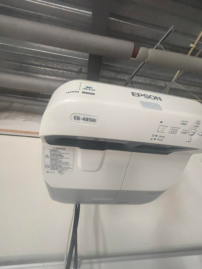Epson EB-485Wi Beamer - Interactieve Ultra-Short Throw, Audio, Tv en Foto, Beamers, Ophalen, Gebruikt, LCD, Overige resoluties