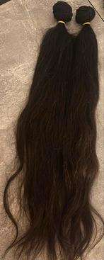 Donkerbruine/zwarte weave extensions, 70 cm, 100g per bundel, Ophalen, Nieuw, Pruik of Haarverlenging