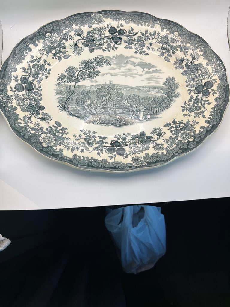 Lot Royal Worcester Avon Scènes Servies - Petrolkleurig, Ophalen of Verzenden