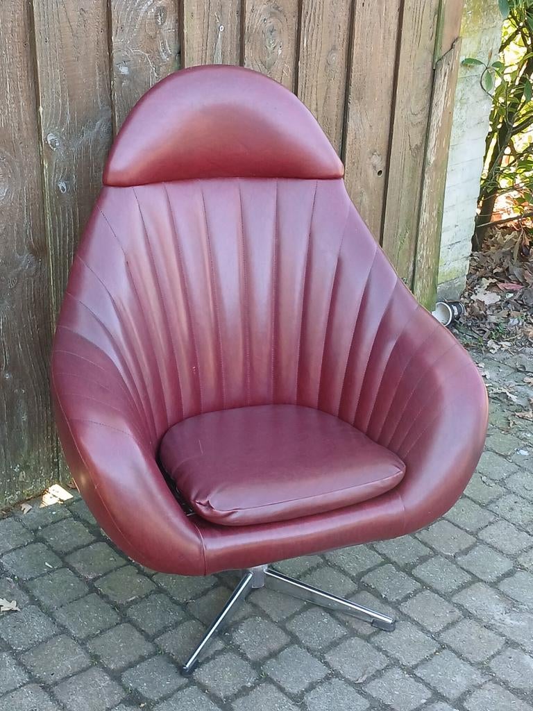 Vintage Draai Fauteuil Jaren '60 - Rohe Noordwolde eggchair, Huis en Inrichting, Fauteuils, Gebruikt, 75 tot 100 cm, Ophalen of Verzenden