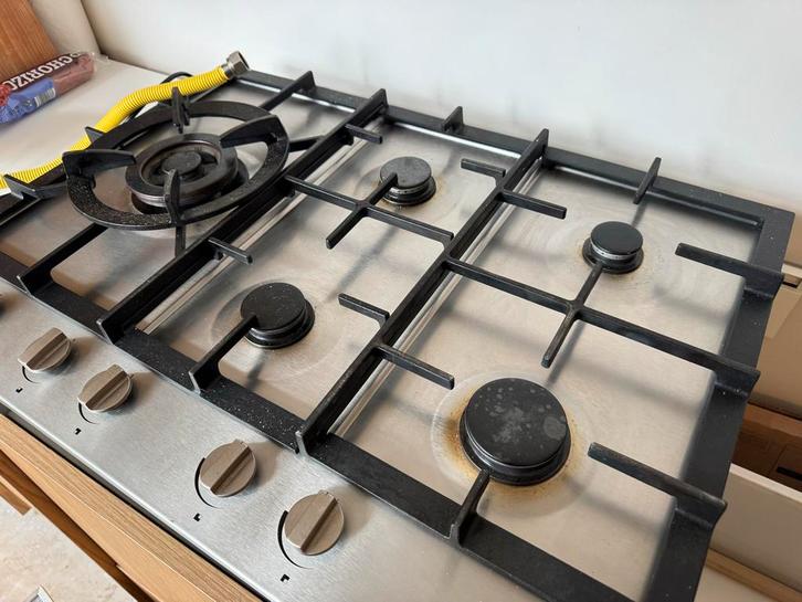 ATAG Inbouw Gaskookplaat 5 Pits 52x75cm, Witgoed en Apparatuur, Kookplaten, Gebruikt, Inbouw, Gas, 5 kookzones of meer, Ophalen