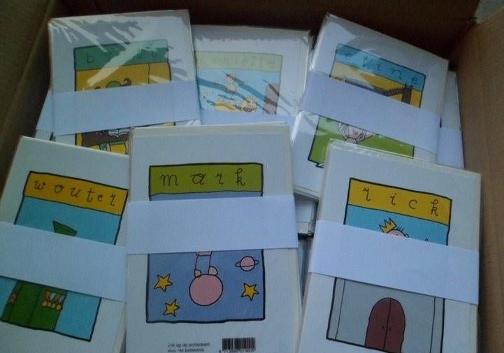 PARTIJ NAAM WENSKAARTEN BABETTE HARMS JONGENS EN MEISJES, Diversen, Rommelmarktspullen, Nieuw, Ophalen