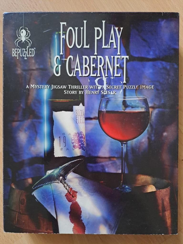 Foul Play & Cabernet mysterie legpuzzel, Ophalen of Verzenden, 500 t/m 1500 stukjes, Gebruikt, Legpuzzel