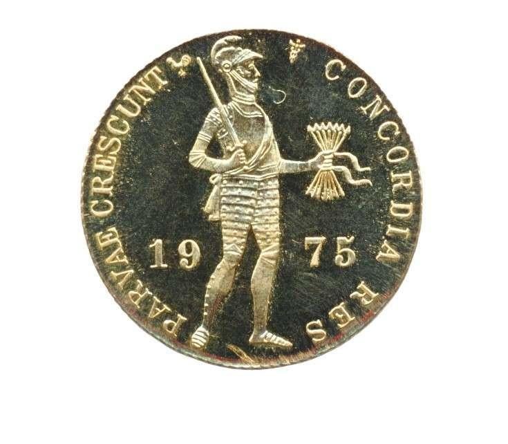 Nederland Gouden Dukaat 1975, Ophalen of Verzenden, Goud