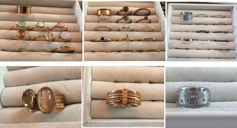 3 ixxxi basisringen rosé goud zilver + 34 vulringen Maat 19, Sieraden, Tassen en Uiterlijk, Ringen, Gebruikt, Overige kleuren