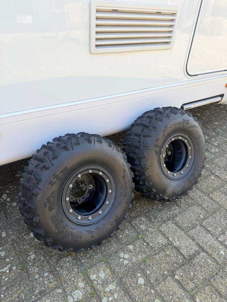 Goldspeed SC3 beadlock quad velgen  banden Yamaha Honda, Gebruikt, VL Custom Scooters, Ophalen of Verzenden, 7005AM