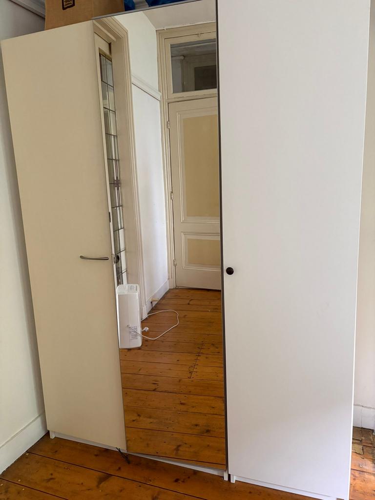 Twee witte IKEA Pax kledingkasten (202x60x100 & 202x60x50), Ophalen, Gebruikt, 100 tot 150 cm, 200 cm of meer