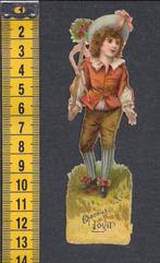 Heer in tuin - Chocolat-Louit - antiek poezieplaatje (447), Ophalen of Verzenden