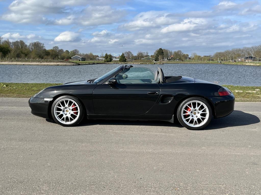 Porsche Boxster 2.5 Tiptronic Clima, soft-top, pdc achter, l, Auto's, Porsche, Automaat, Gebruikt, Cabriolet, Zwart
