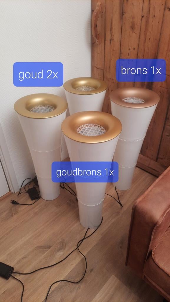 4 ikea flacka vloerlampen G0209,lees de beschrijving., Ophalen of Verzenden, Kunststof